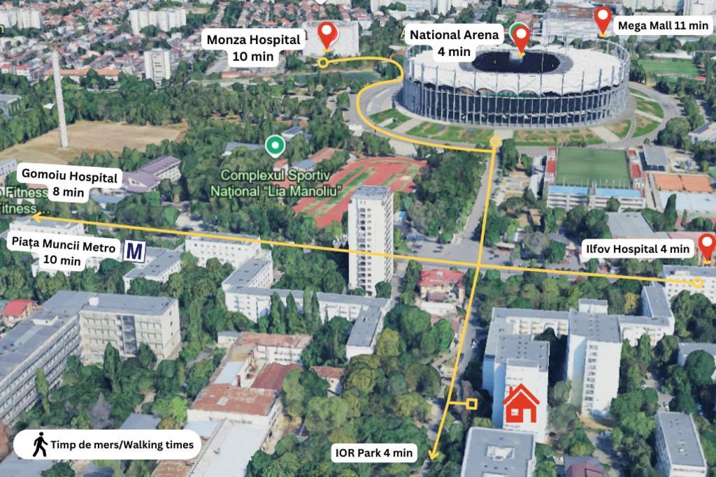 Premium Studio Next To National Arena & Park Bukarest Exterior foto